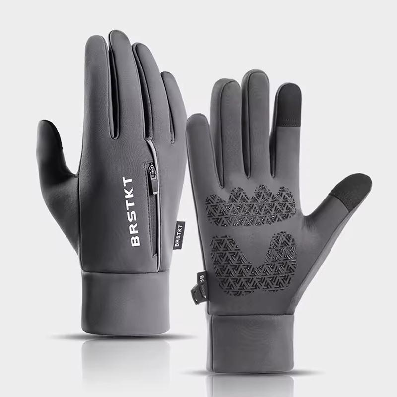 Winter Cycling Warm Gloves Men Outdoor Thick Warm Portable Pocket Full Finger Glove Touch Screen Waterproof Skiing Sports Gloves
