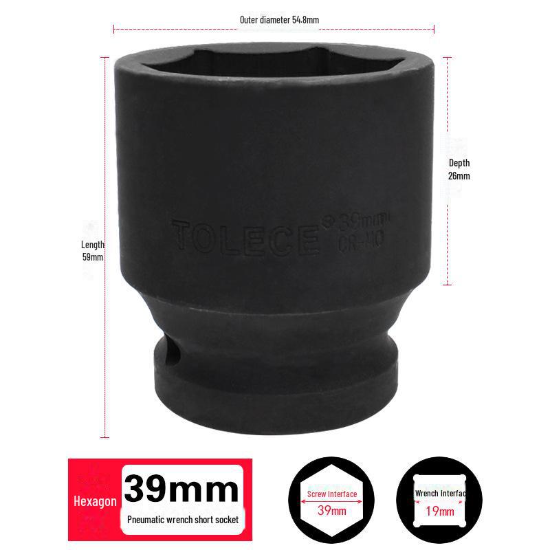 Tolis Heavy-Duty 3/4 Series Pneumatic Hex Socket Wrench for 17-41mm Tires