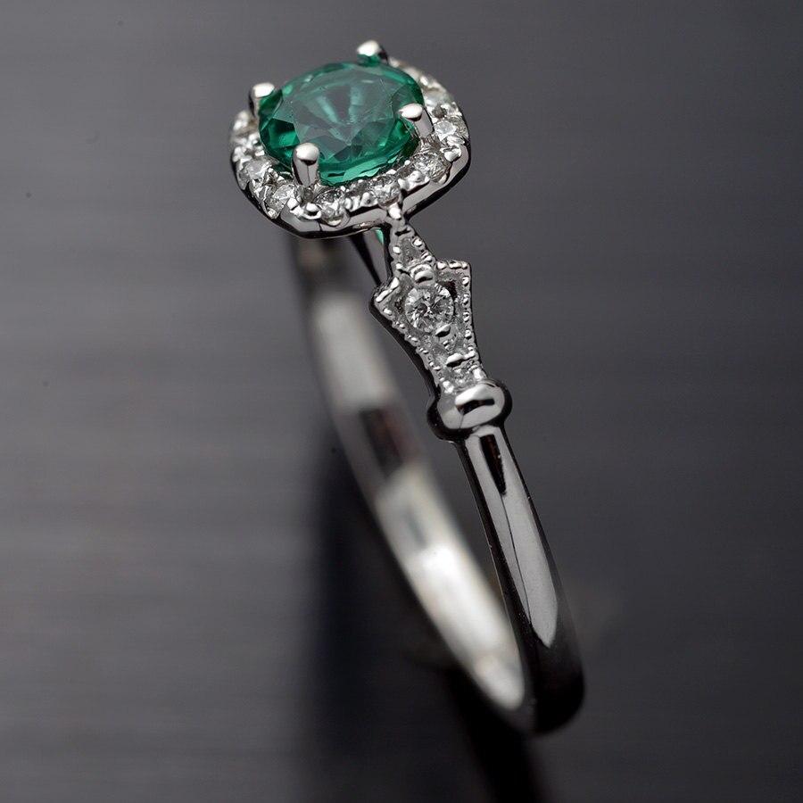 Emerald Gemstone Real 925 Sterling Silver Ring For Women Wedding Cocktail Party Fine Jewelry Ring Engagementbirthday Gift