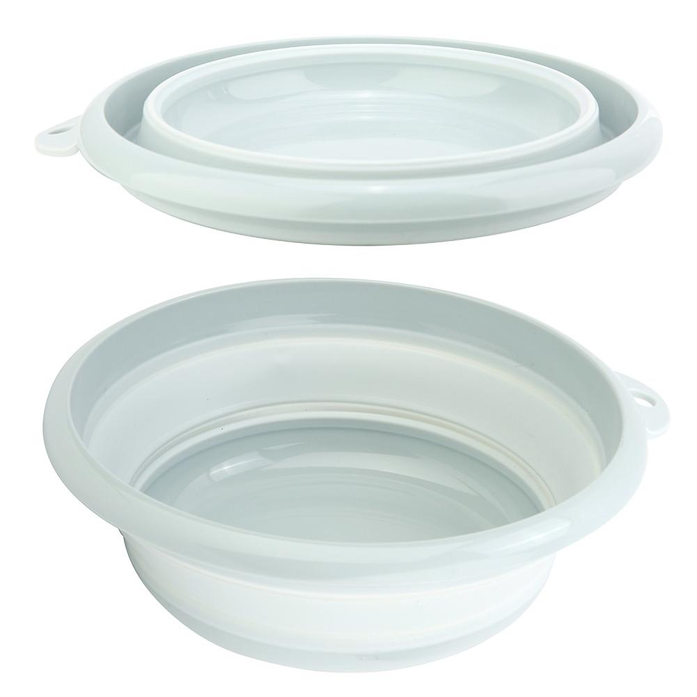 

Открытый кемпинг путешествия складной умывальник кухонный пластиковый складной тарелка ванна (синий)