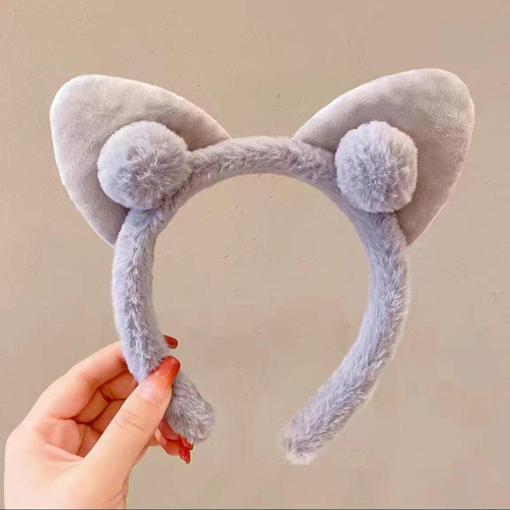 Luxurious Knitted Bow Plush Headband for Autumn/Winter - Face Washing Hair Accessory and Clip