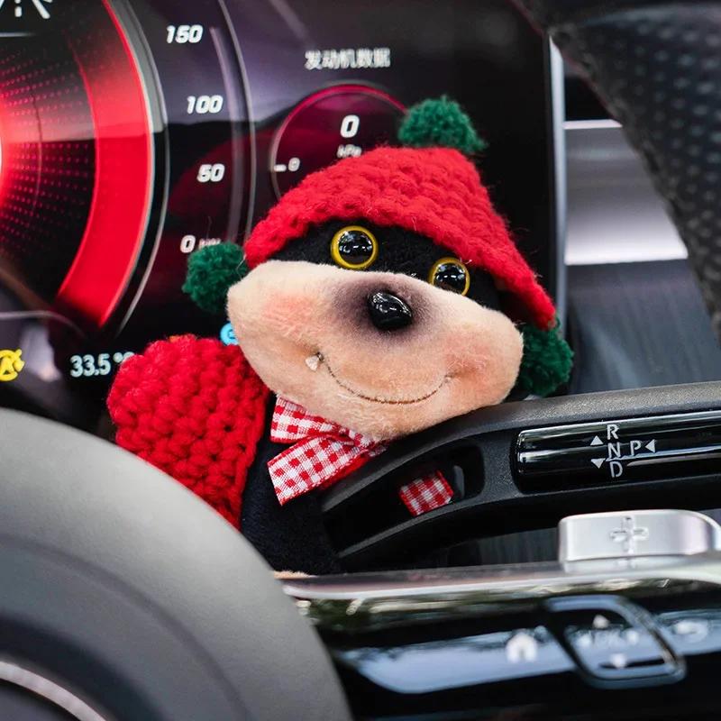 

New Car Decor Bee Dog Doll Cars Central Control Screen Display Ornaments Screen Decoration Car Interior DecorAccessories