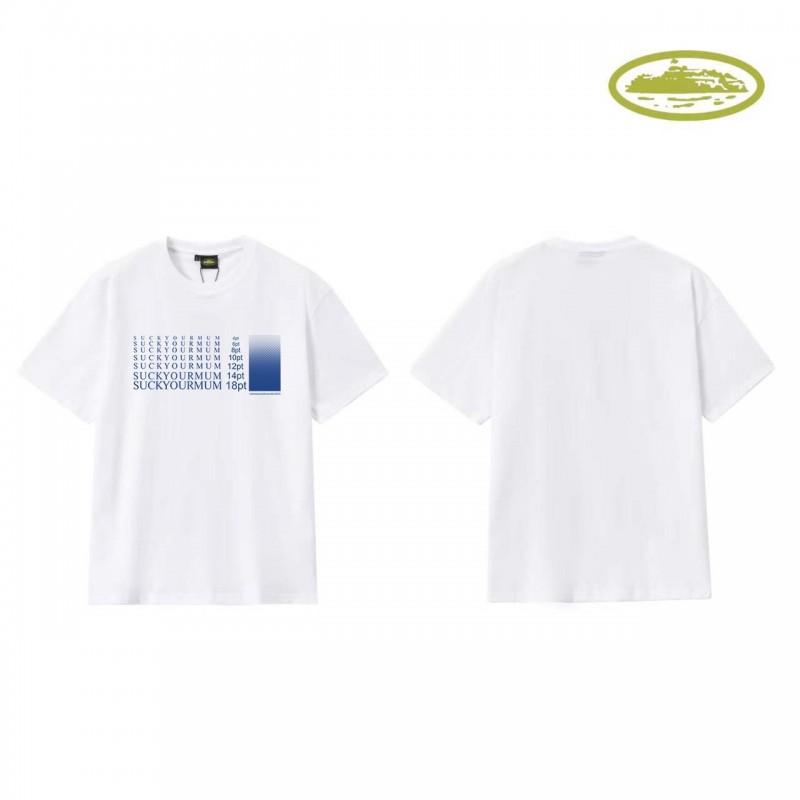 CORT Alcatraz Basic Short Sleeve T-Shirt Phantom Letter Print Couple Streetwear Teens