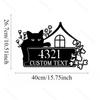 Customizable Cat Metal Surname Sign Black Iron Hot Sale Home Living Room Outdoor Courtyard Decor