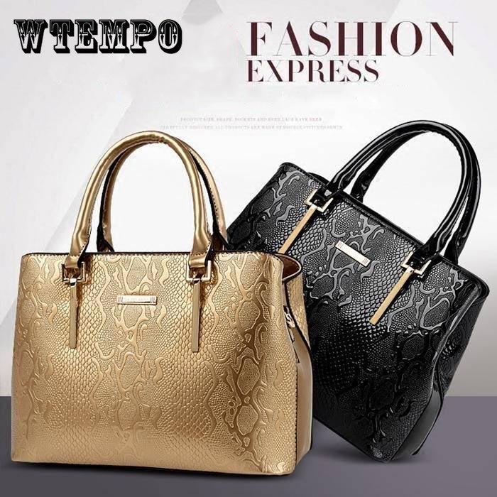 

Мода Женщины Шаблон Кожаная сумка на плечо Женская сумка Tote