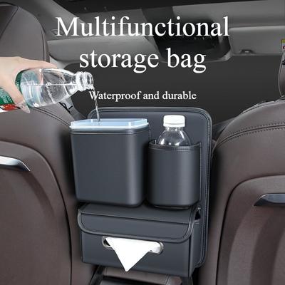 Rangement central pour siège auto, Sac de rangement suspendu pour voiture, Boîte à mouchoirs, Sac de rangement pour console centrale, Filet de rangement pour voiture