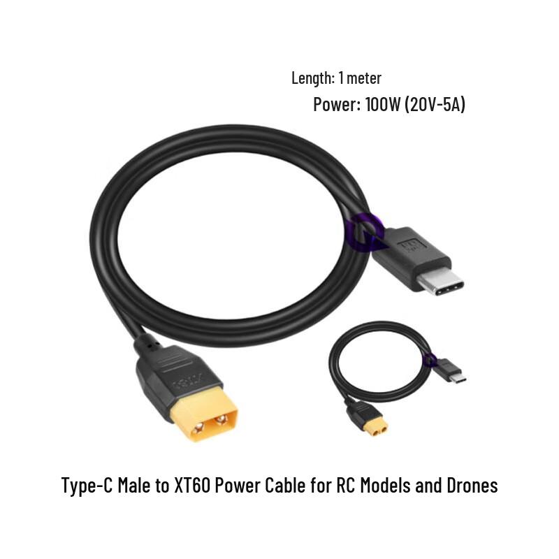 

Type-C to XT60 PD100W Fast Charging Cable