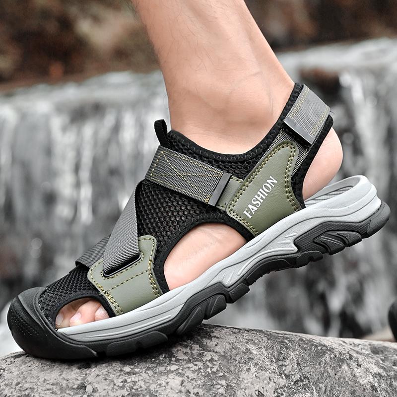 New Leather Mens Casual Shoes Summer Men Sandals Outdoor Men Leather Sandals for Men Beach Shoes Roman Shoes Plus Size 38-45