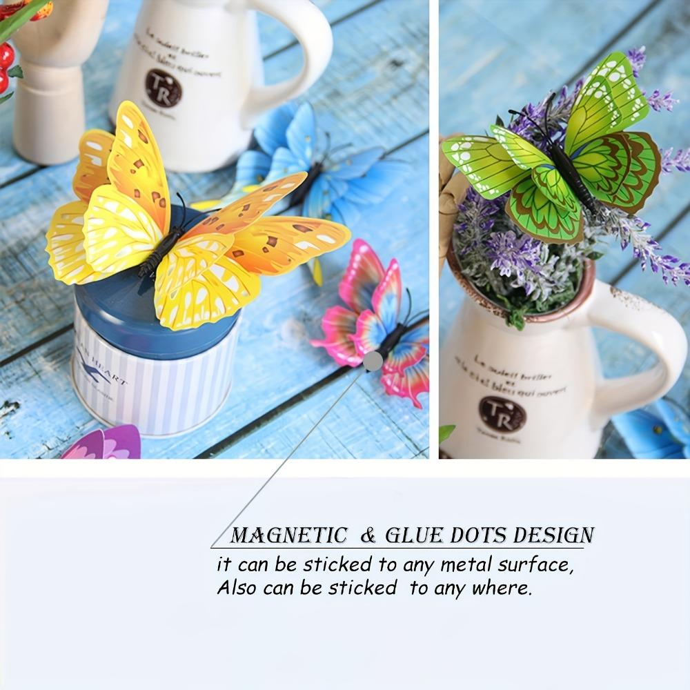 12pcs, Butterfly Wall Decor, 3D Butterflies Stickers For Party Decorations With Magnets, Removable Wall Stickers Room Decor, Scene Decor