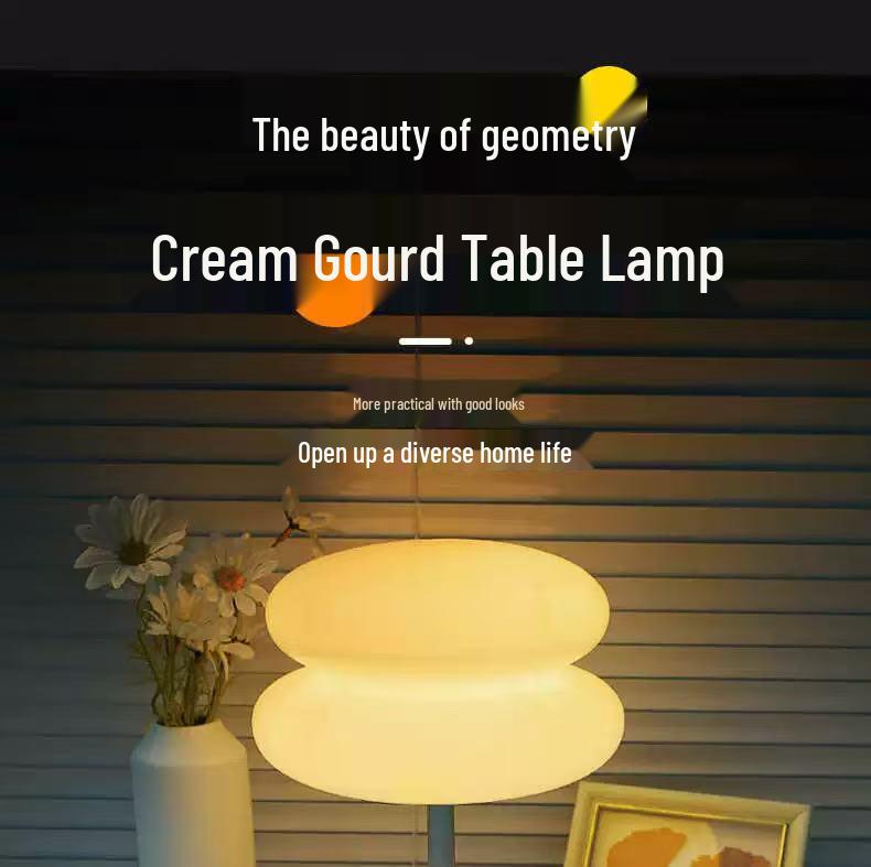 Bauhaus Minimalist Glass Table Lamp for Bedroom & Dining - Unique Gift