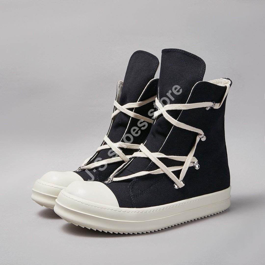 

R-o Дизайнерские ботинки Мужские черные парусиновые туфли на шнуровке Пентаграмма Женские повседневные кроссовки Обувь с высоким верхом R-o Кроссовки Плоские ботильоны 48 чёрный