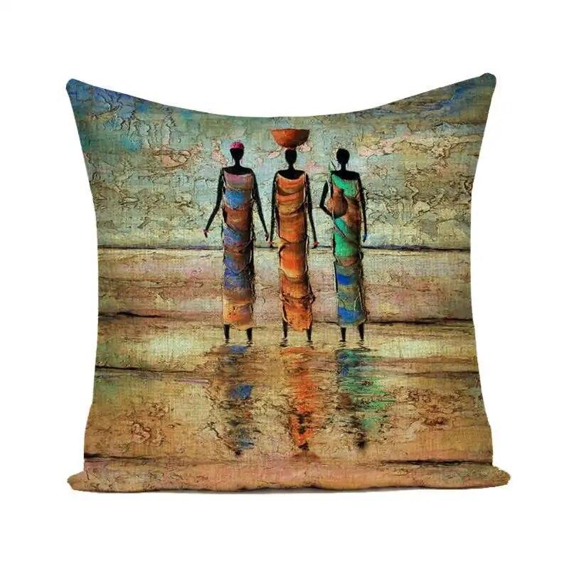 

Чехол на подушку, наволочка, акварель, африканская женщина, домашний декор для гостиной, спальни, дома 50x50cm