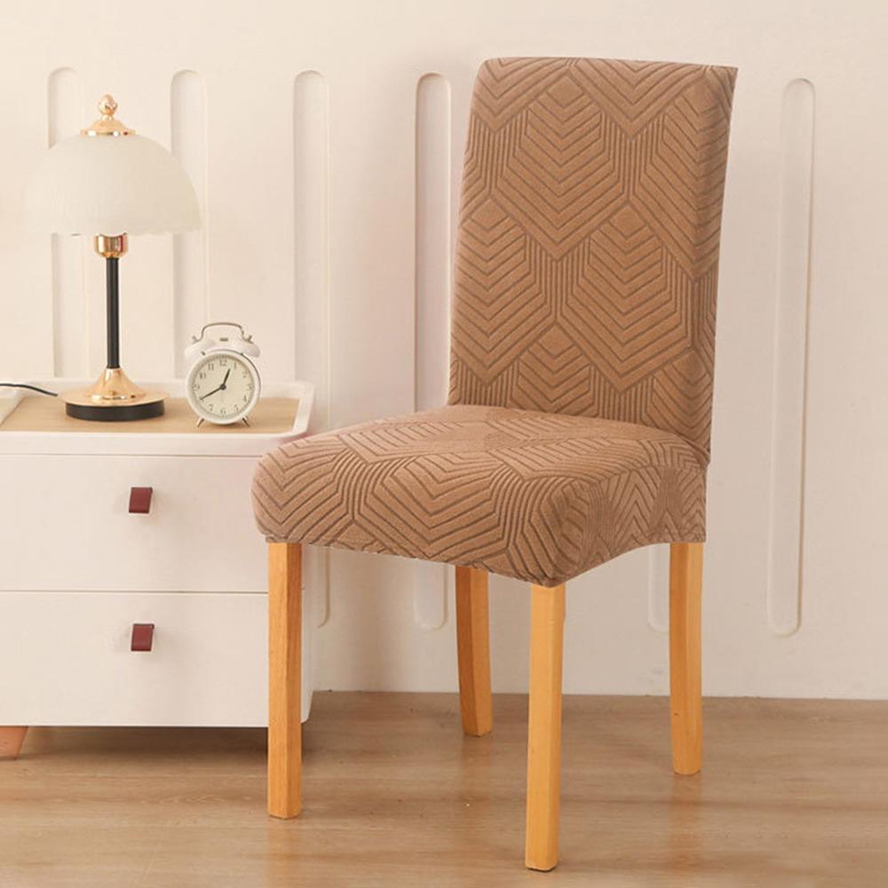 Durable Elastic Stretch Dining Chair Cover Waterproof Solid Color Seat Covers Dustproof Parson Chair Slipcovers Household
