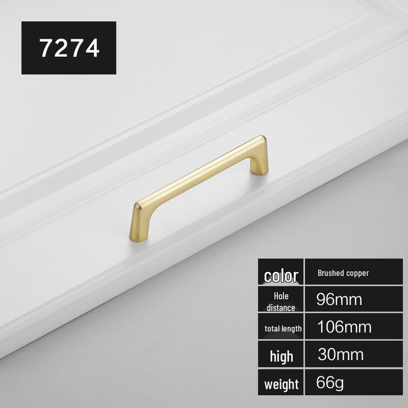 Modern Gold and Black Zinc Alloy Cabinet and Wardrobe Door Handles