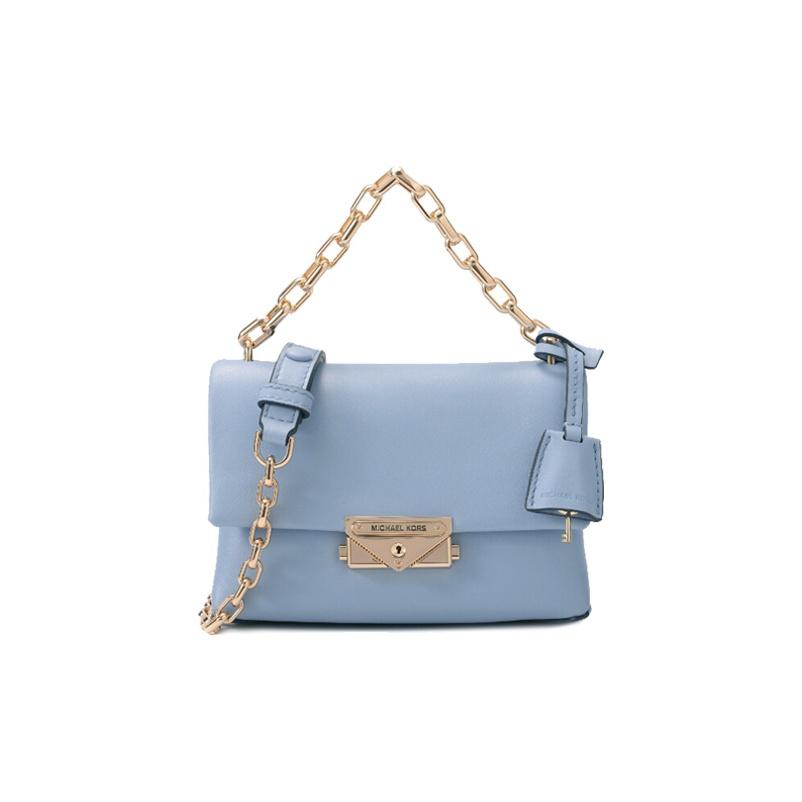 

Michael Kors Cece Gold Buckle Flap Solid Color Chain Leather Mini Handbag Women handbags Sky-Blue 32S9G0EC0L-PALE-BLUE Basic Set (Bag+Dust Bag)
