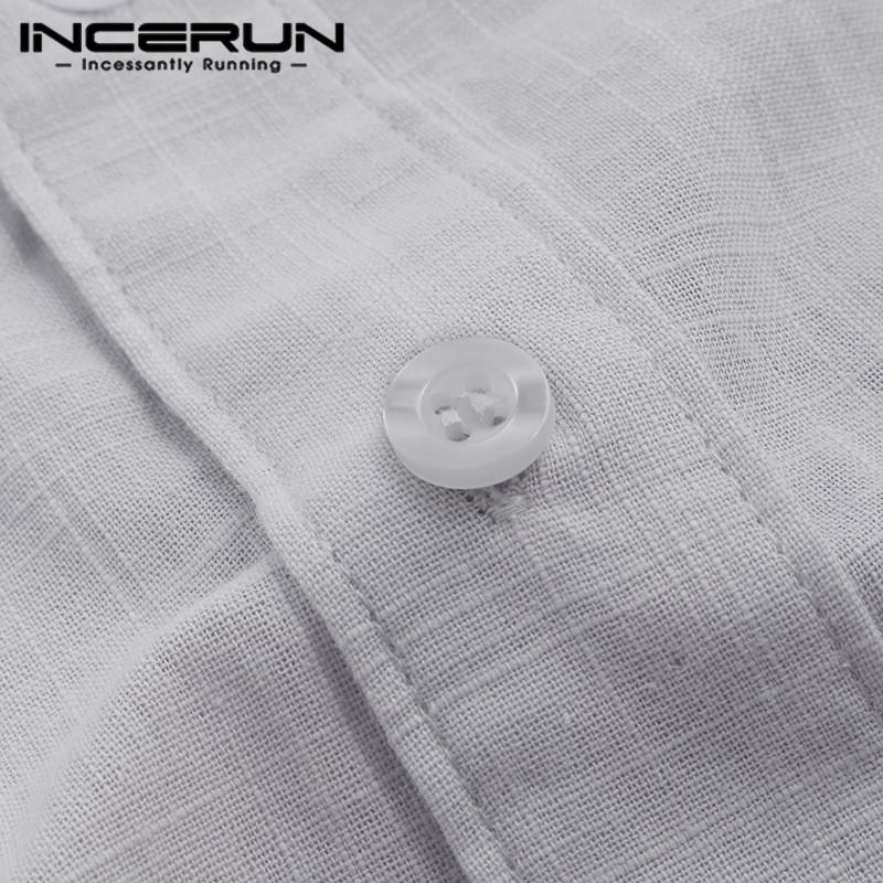 INCERUN Καλοκαιρινά κοντομάνικα πουκάμισα Gentleman Streetwear