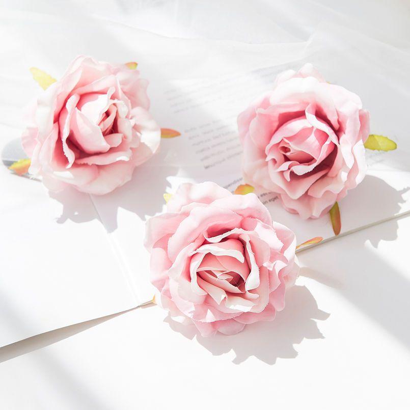 50/100Pcs Silk Rose Artificial Flower Outdoor UV Protection  Wedding Bridal Bouquet Arch Wall Christmas Wreath Home Diy Hot Sale
