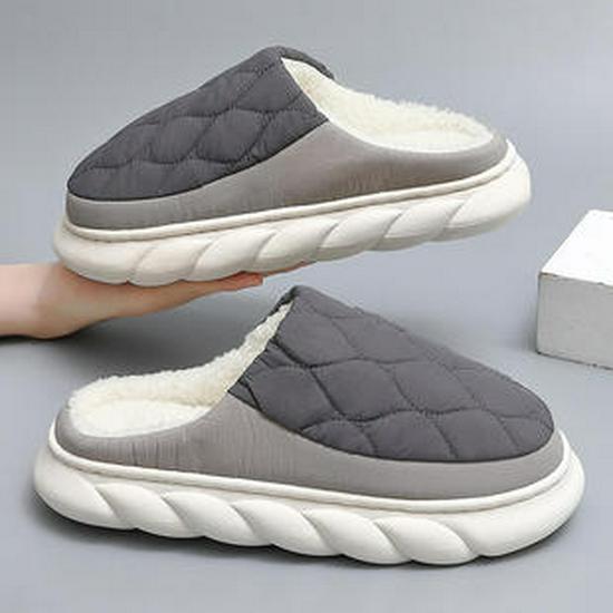 Winter 2023 Women's Plush Cotton Slippers: Cozy Velvet-Lined, Thick-Soled Comfort for Indoors