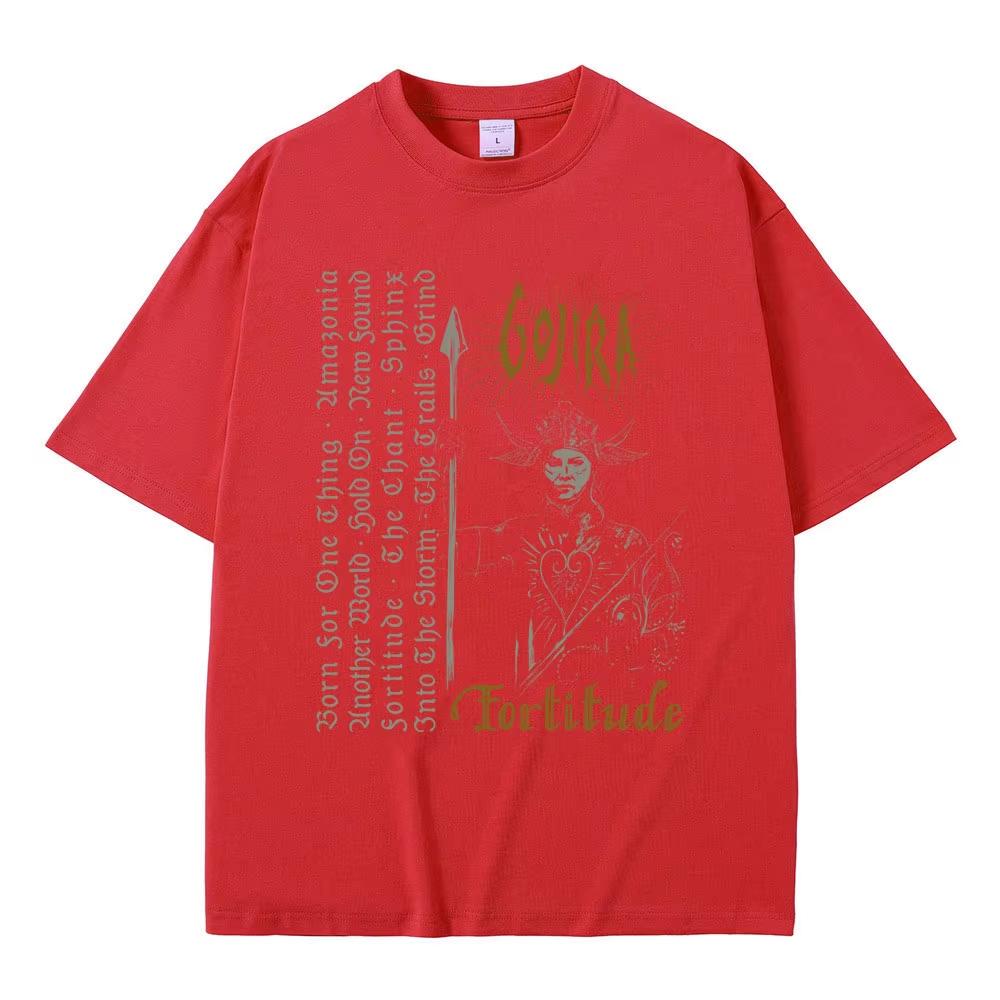 Metal Band Gojira Fortitude Album Graphic T-shirts Men's Women Casual Cotton Oversized T Shirts Male Vintage Rock T-shirts Tops