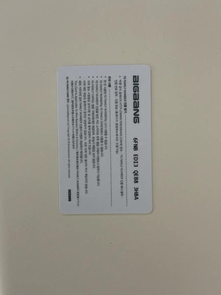 Zidi the Great Sun Tower Alive Big Bang Group Family Card Poka Used