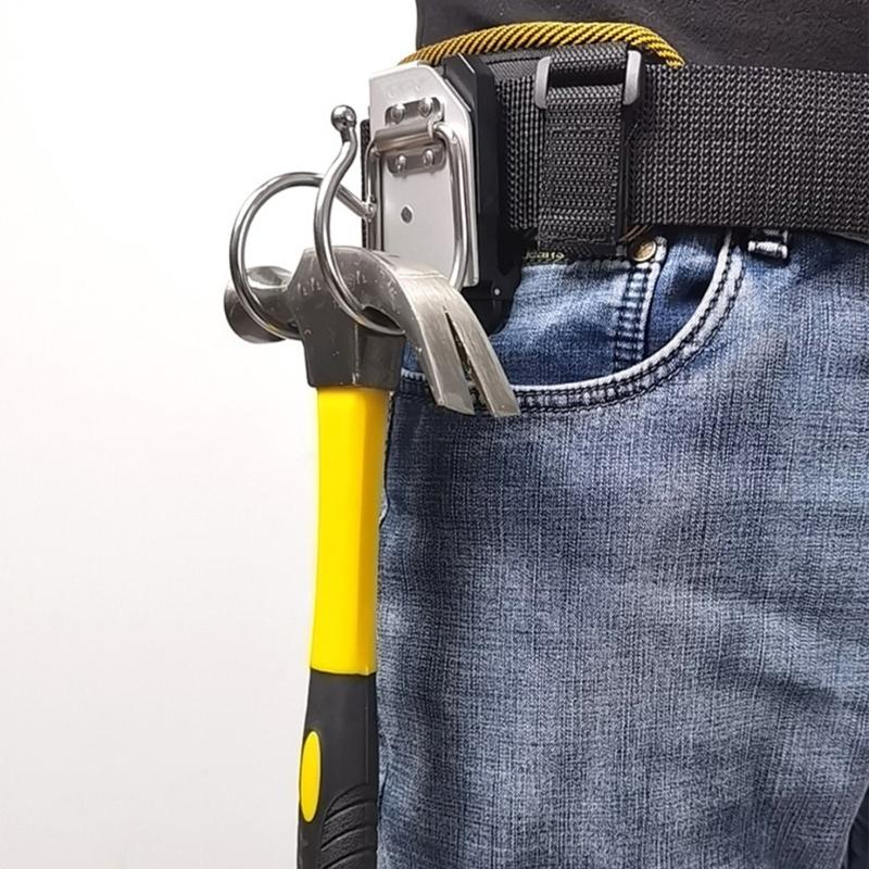 Heavy Duty Tool Belt Clip Hammer Holder Quick Response Work Belt Hook Tool Organization for Plumbers Electricians Mechanics