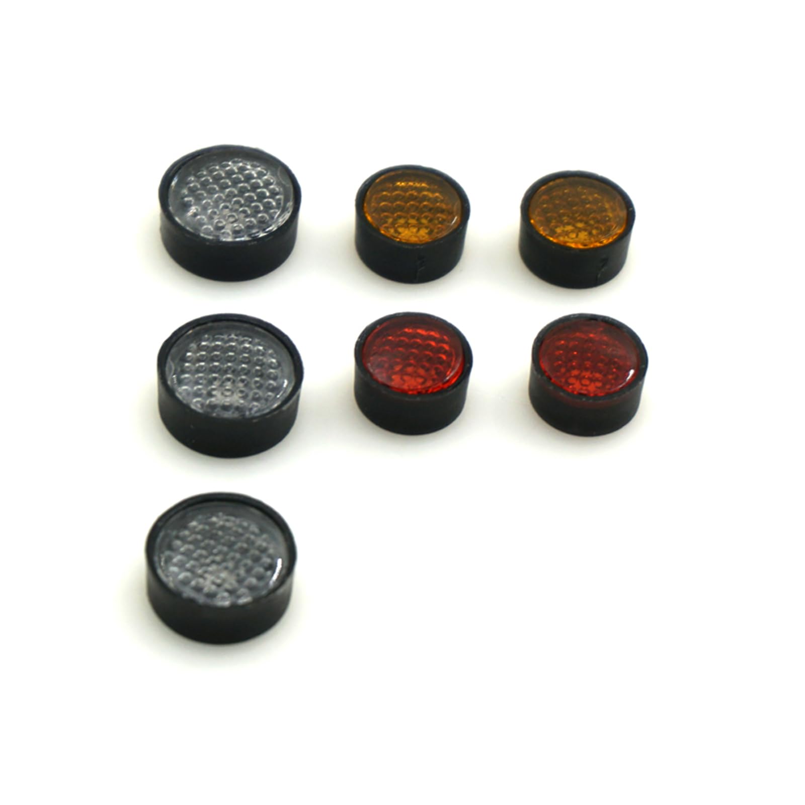 

TRZX 7pcs RC Car Taillight Covers Round Lamp Cups Upgrade for 1/10 Scale D90 RC Crawler Car