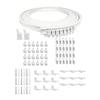 Smooth Glides Curtain Track 3Meter Bendable Rails with Rollers Kits for Seamlessly Drapery Movement In Homes Offices