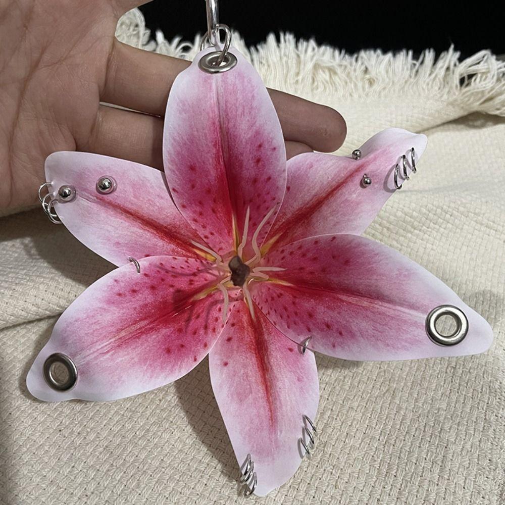 Simulation Flower Flower Keychain Exquisite Bag Pendant Creative Lily Keychain