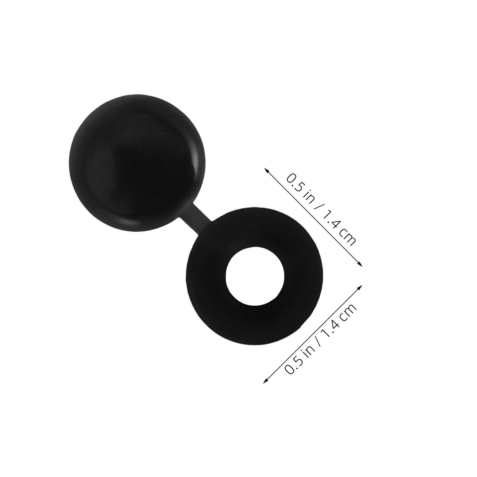 

500Pcs Furniture Screw Caps Black Plastic Flip Top Covers for Office Home Cabinet M5 Integrated Decorative Bolt Head чорний