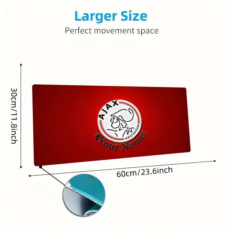 AFC Ajax Custom Name Large Size Mouse Pad Large Gaming Table Cushion Non-slip Laptop Tablet Big Mousepad XXL Mat Mini PC Playmat With Lock Edge