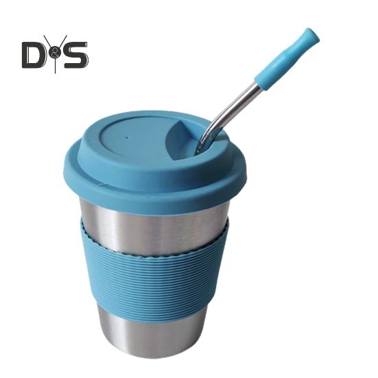

Нержавеющая сталь 1 комплект кофейная чашка портативная теплосохраняющая домашняя автомобильная офисная изолированная чашка для автомобиля синий