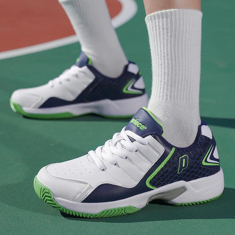 Professional Men Women Leather Badminton Shoes Couple Anti-Slip Training Sneaker Lightweight Tennis Shoes Volleyball Sport Shoes