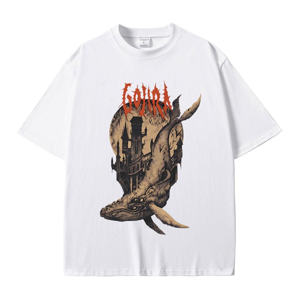 French Metal Band Gojira From Mars To Sirius Flying Whales Vintage Rock Graphic T Shirt Men Women 100% Cotton Oversized T-shirts