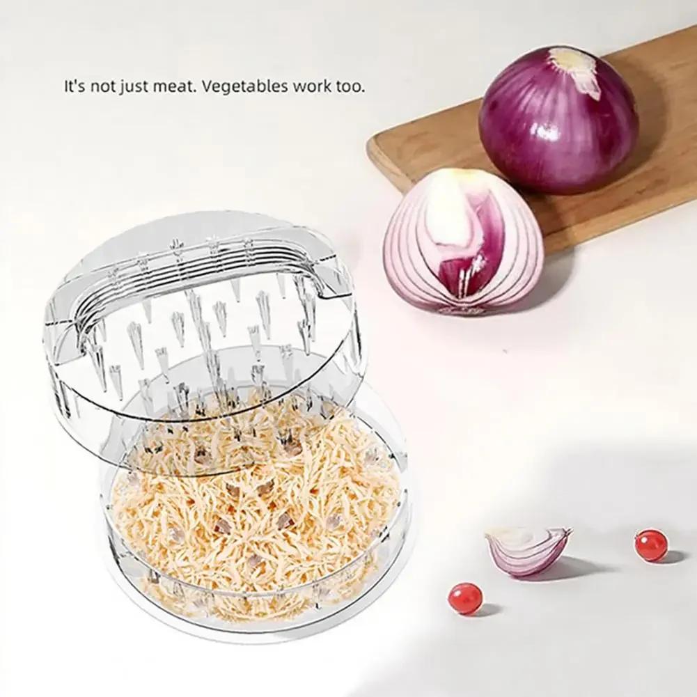 Stable Meat Shredder Meat Shredder Tool Ergonomic Chicken Shredder Tool with Transparent Lid Anti-slip Base Heat for Beef