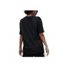 Jordan Solid Color Crew Neck Short Sleeve Drop Shoulder T-Shirt Women Tops Black FN5117-010