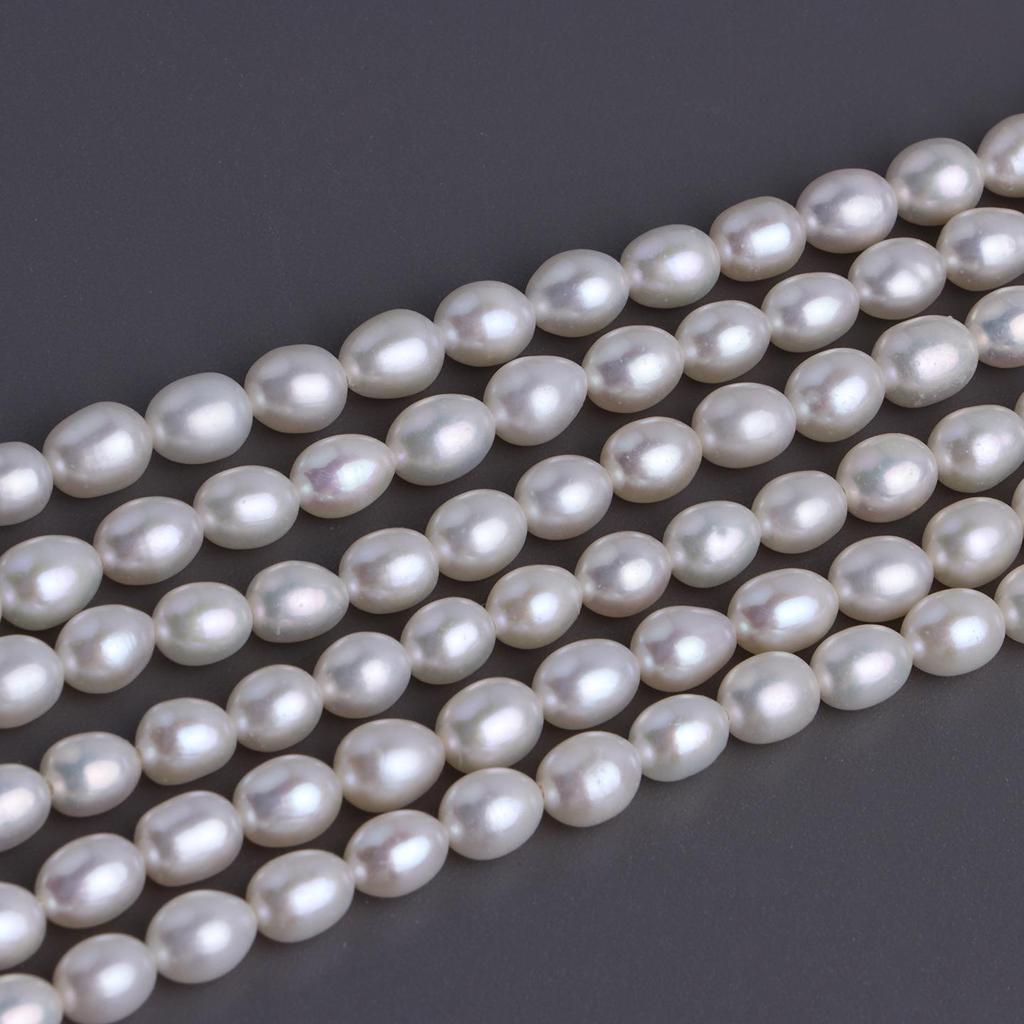 Glänzende 5-6mm Süßwasser-Reisperlen für die DIY-Schmuckherstellung