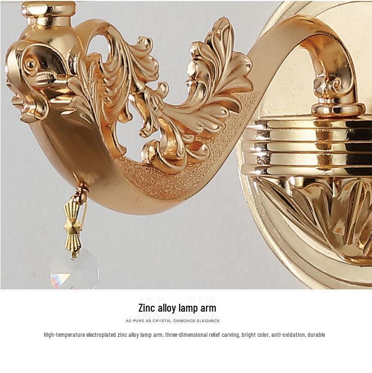 European Crystal Wall Sconce for Living Room, Bedroom, Stairway, and Aisle