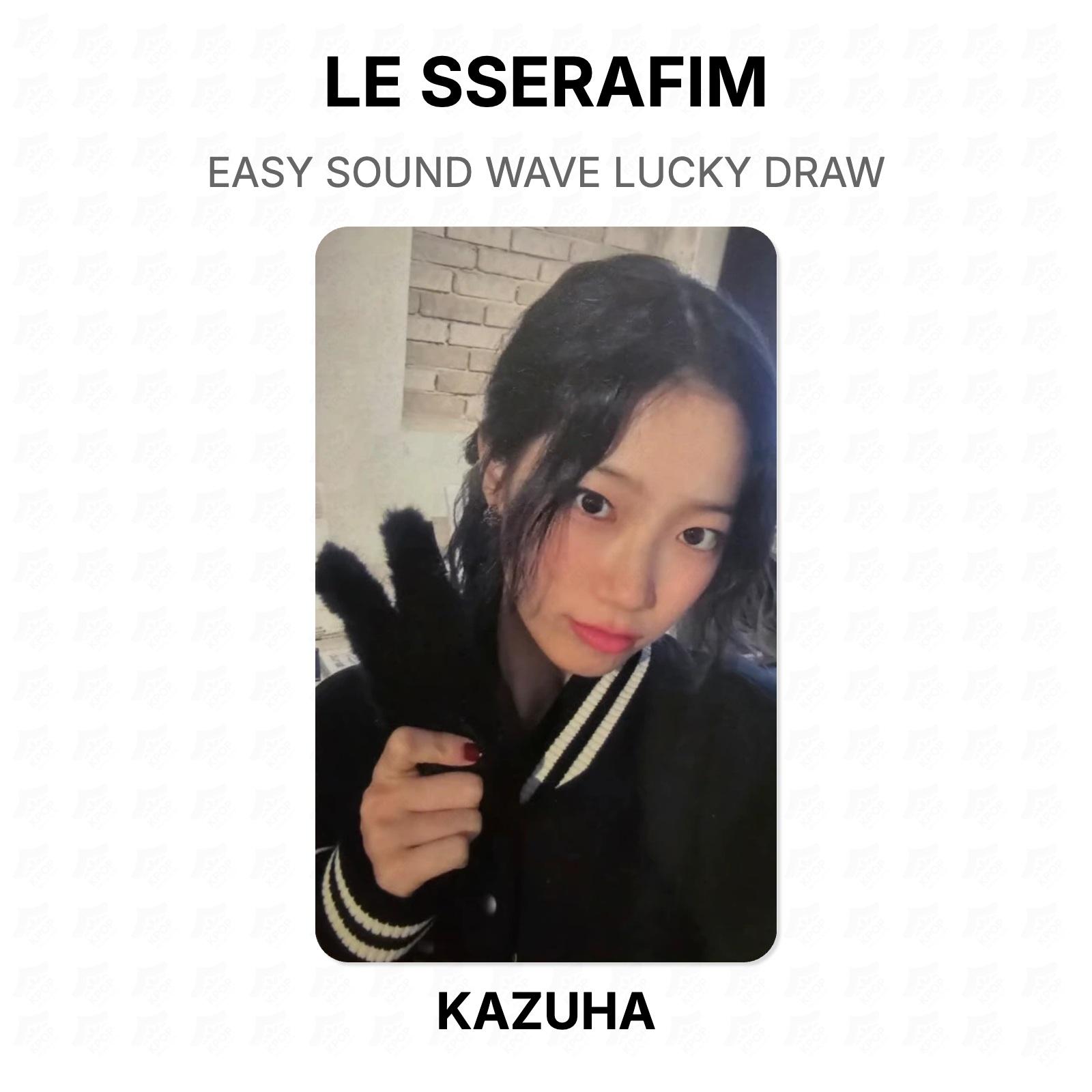 LE SSERAFIM EASY SOUND WAVE LUCKY DRAW Official Photocard KAZUHA