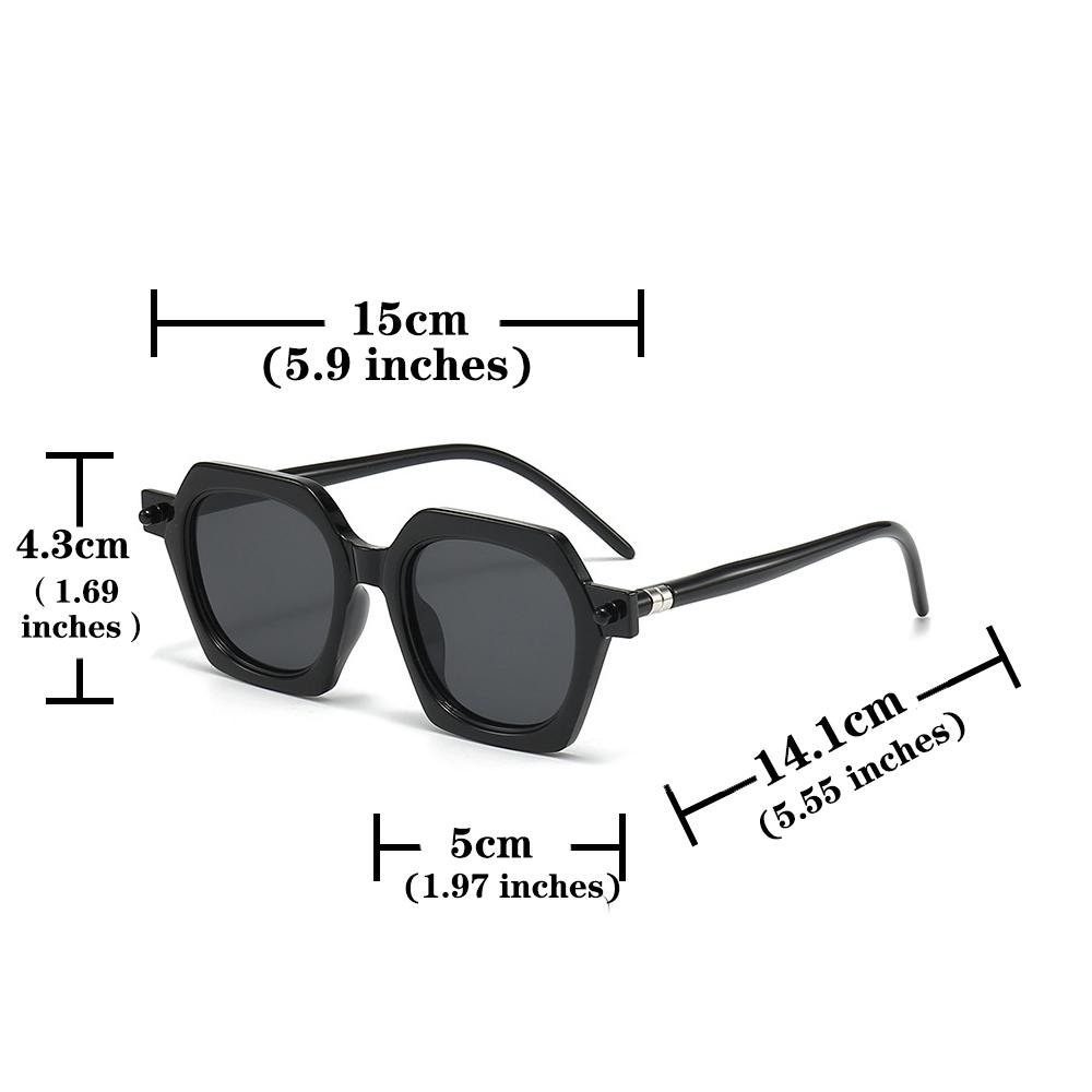 Big Frame Vintage Sunglasses Women Men Square Sun Glasses Retro Polygon Eye Glasses Goggle for Male Female Rectangle Sunglasses