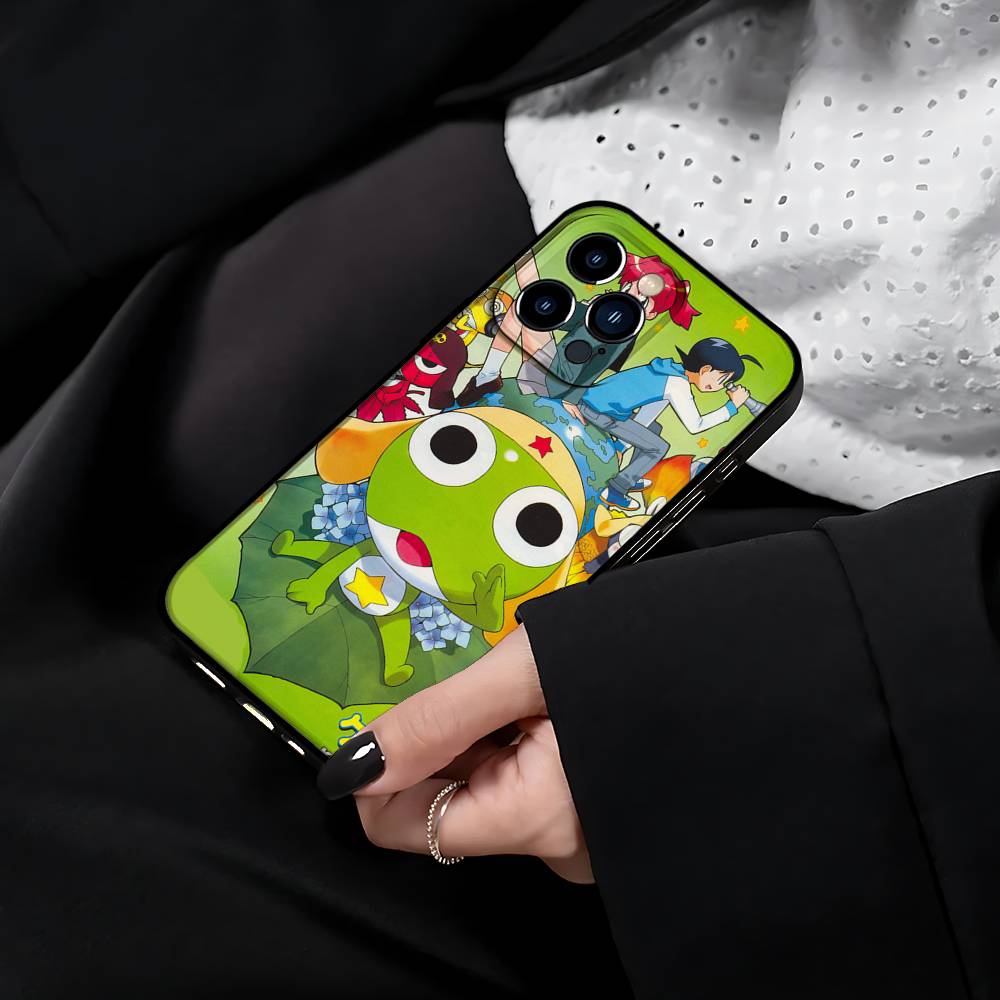 Funny Cartoon Keroro Gunsou Frog Phone Case For IPhone 17 15 Pro Max 14 Pro 12 11 13 Mini X XR XS 16 Plus SE Back Cover