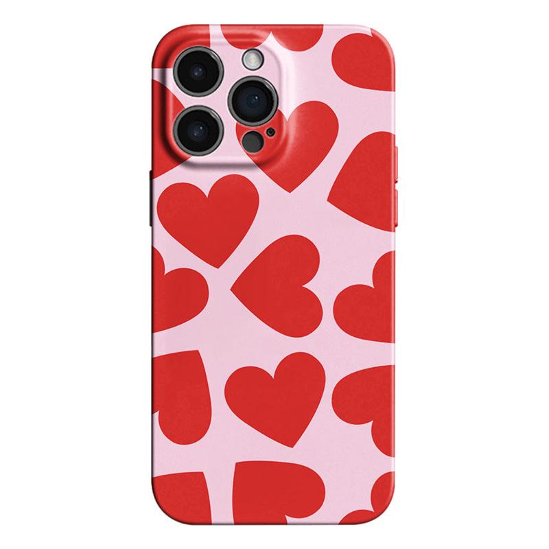 Luxury Clmj Swag Love Heart Glossy Film Hard PC Phone Case for Oppo A6 A5 A78 A3 A3X A60 A74 A38 A36 A17 A16e A55 Pro 4G 5G
