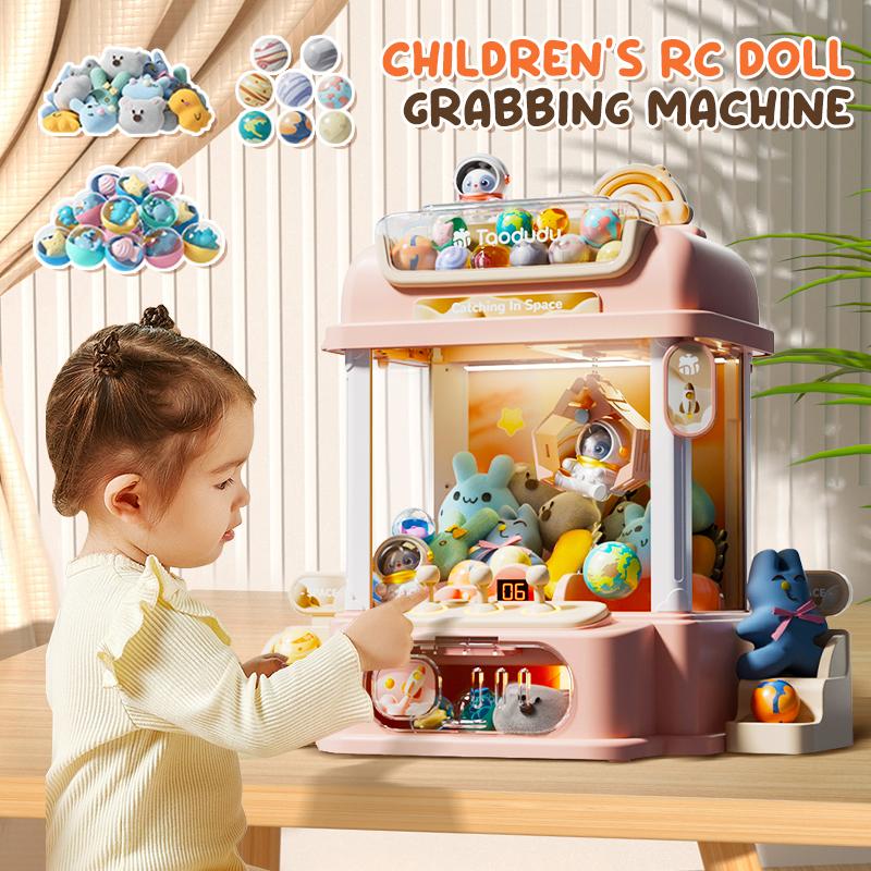 non-toxic Kids Claw Machine Mini Candy Vending Grabber Prize Dispenser Electronic Game for Party Birthdays with Lights Sound Toys for children