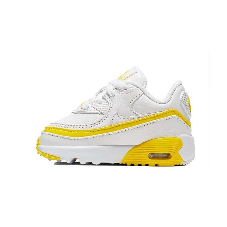 UNDEFEATED x Nike Air Max 90 Cushioning Low top Toddler Shoes Yellow White Infant And Toddler CQ4615-101