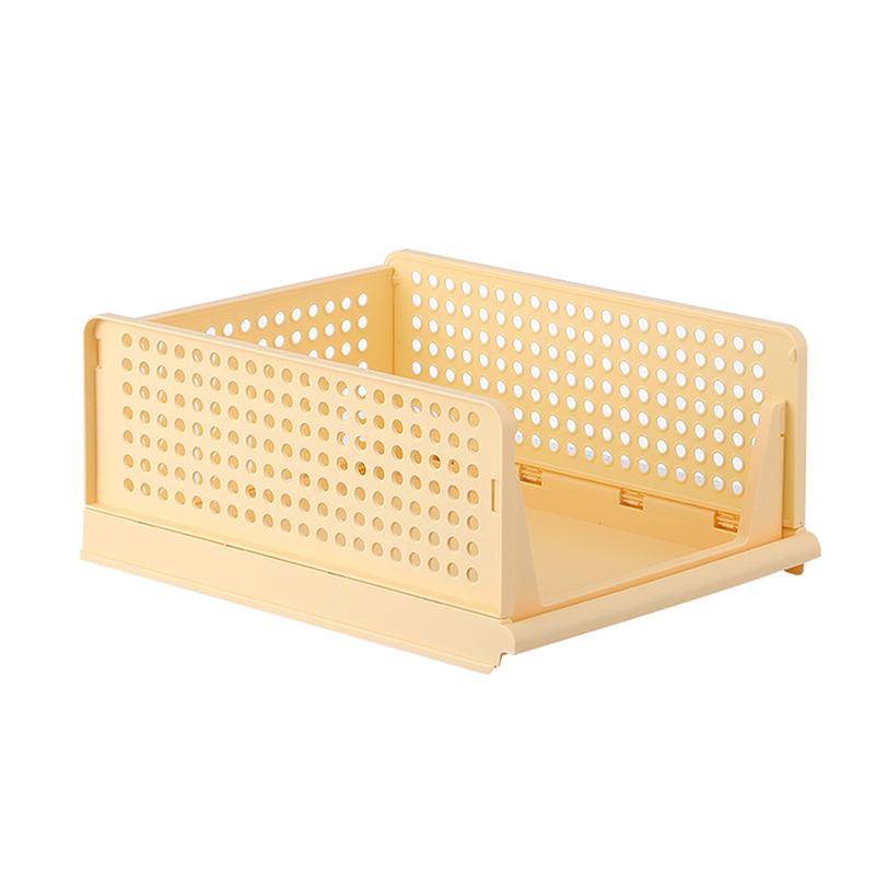 Plastic Drawer Organizer Foldable Clothes Sorting Rack Storage Baskets Stackable Wardrobe Storage Box for Bedroom