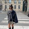 European and American Women's 2023 Autumn/Winter Woolen Coat with Scarf Tassels - Thickened and Loose Fit