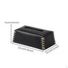 Leather Tissue Box Cover Structured Rectangular Dispenser for Living Room, Bedroom,