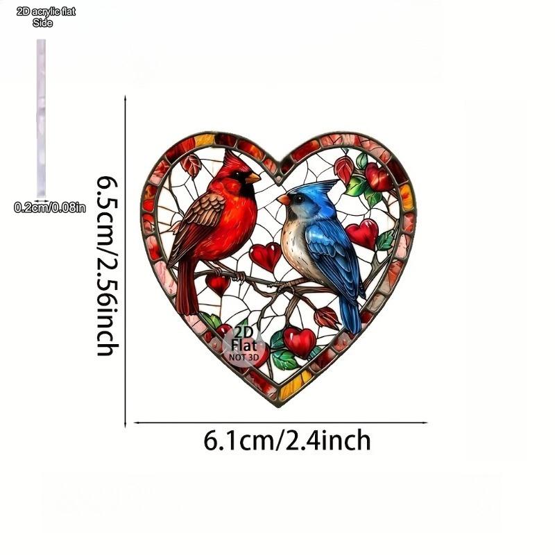 Cute Bird Charm - Multifunctional Heart-Shaped Pendant Suitable, Nurseries, Vintage Home Decor Wall for Bar Kitchen, Restaurant Shop Wall Decor, Class