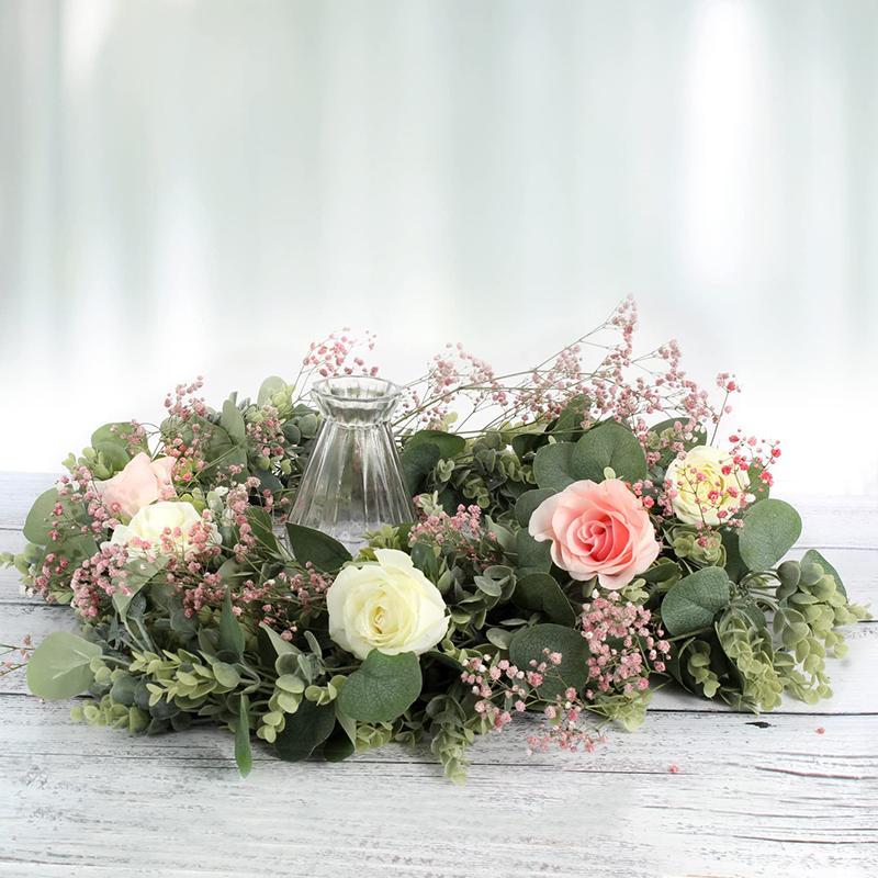 175CM Artificial Eucalyptus Leaves Simulation Garland Greening Hanging Fake Plants 17cm Lush Leaves Vines Home Wedding Decor