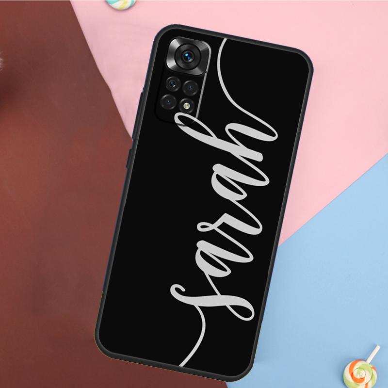 Custom Name Personlized Signature Case For Redmi Note 12 Pro 8 9 10 11 Pro Note 9S 10S 11S 8T Redmi 10 12C 9C 10A 10C Cover