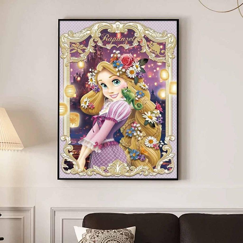 5D Diy Diamond Painting The Princess and The Little Animals Full Drill Rhinestones Mosaic Embroidery Handmade Products Home Decor Gift